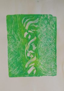 green abstract print