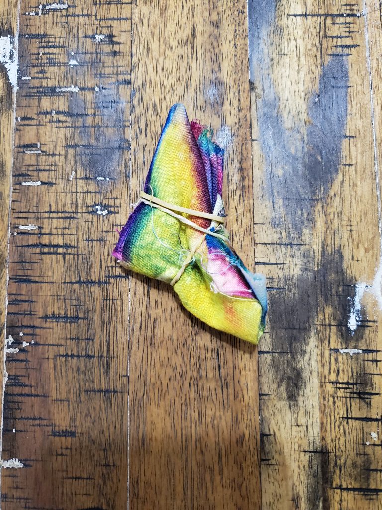 folded multicolor fabric