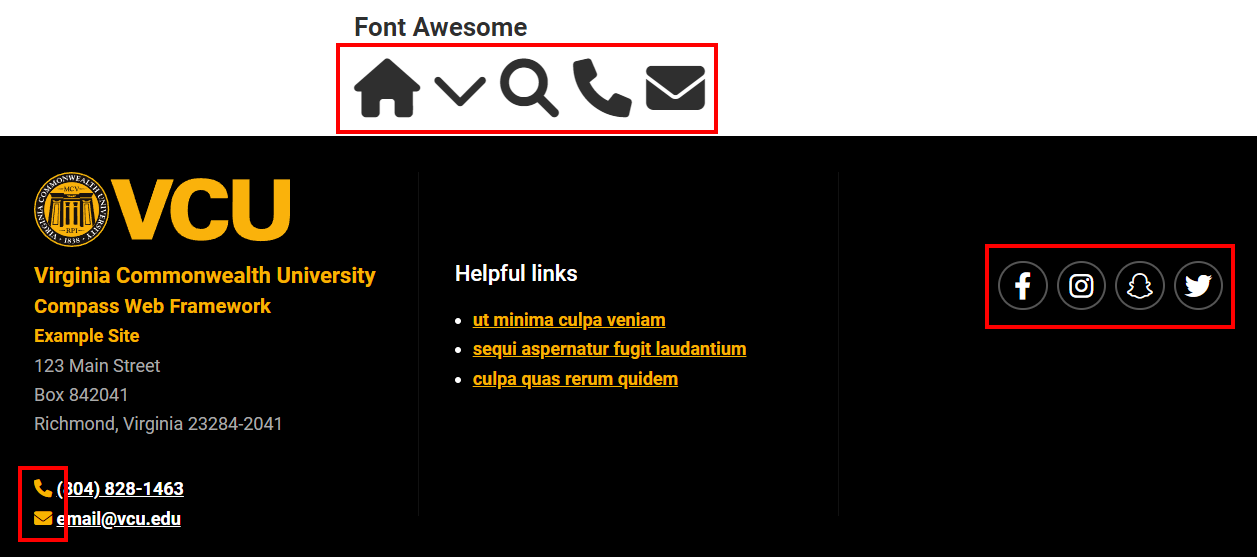An example of v6.X Font Awesome icons now used in Compass v1.7.0