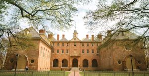 Photo of the Wren Hall of the College of William and Mary.