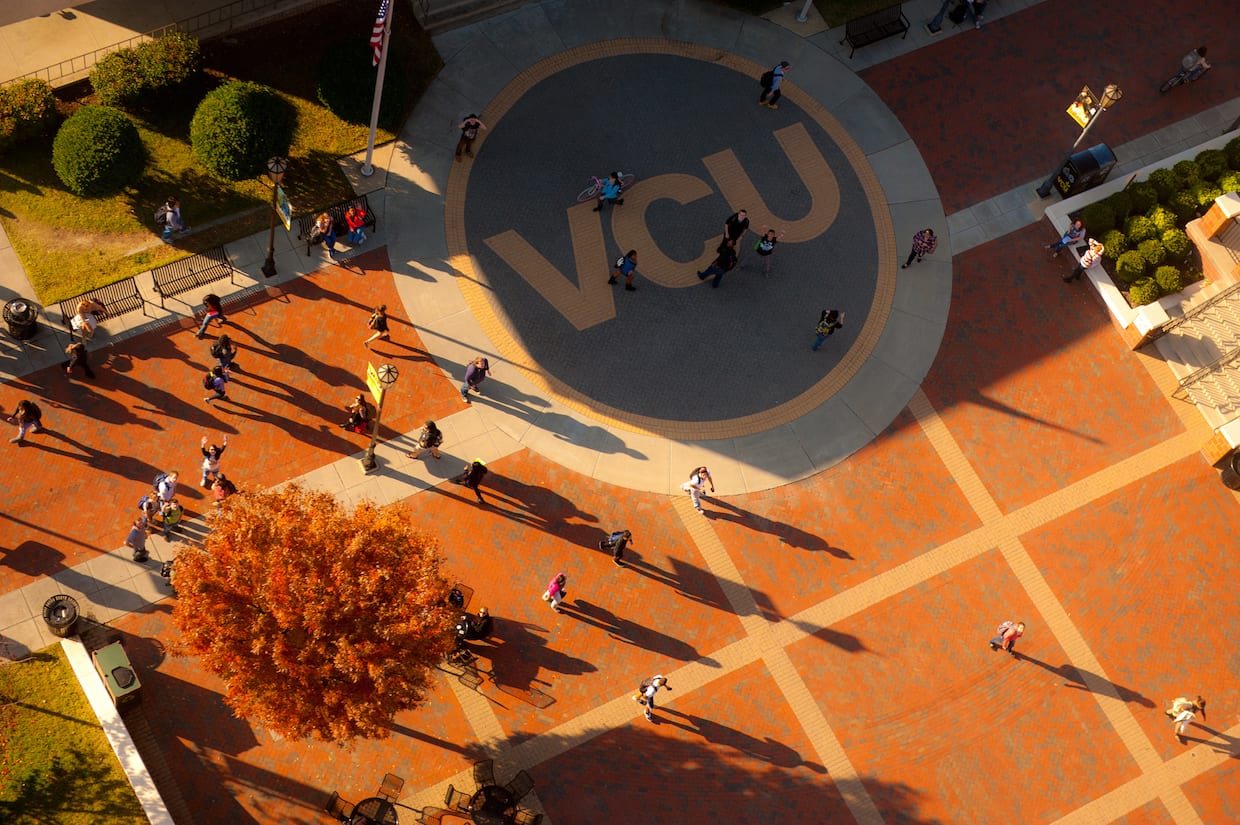 Overhead image of the VCU Student Commons
