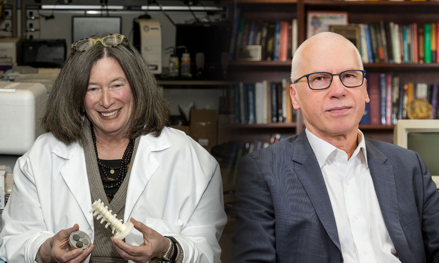 Barbara D. Boyan, Ph.D., the Alice T. and William H. Goodwin, Jr. Dean of VCU Engineering and Krzysztof “Krys” Cios, M.B.A.,Ph.D., D.Sc., professor and chair of computer science at VCU Engineering.