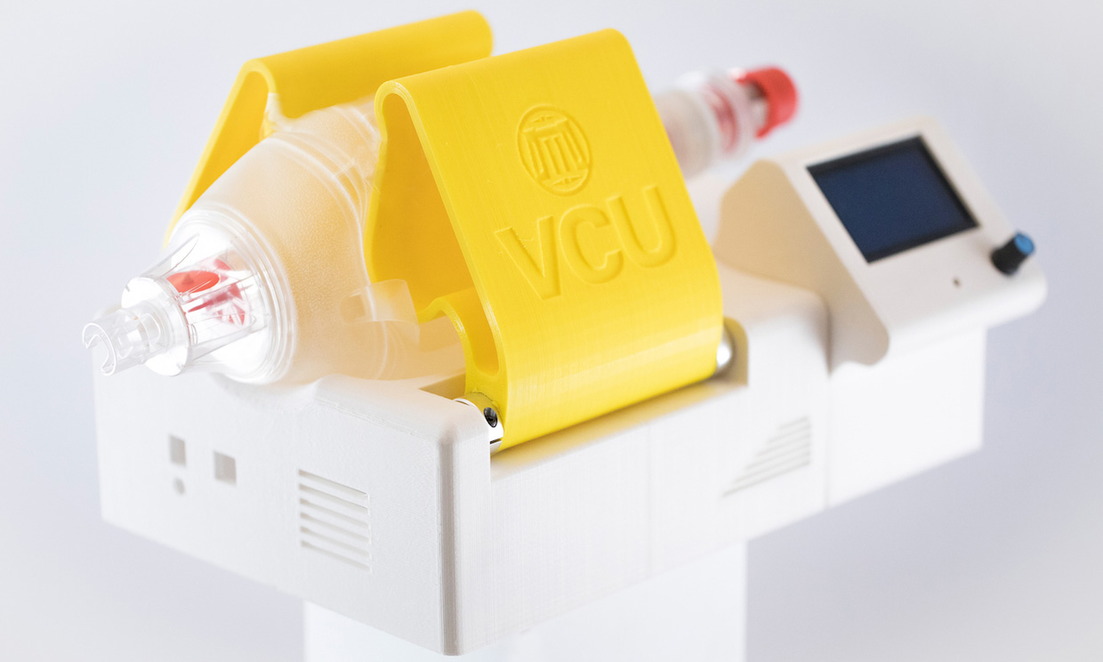 This automated version of a hand-pumped bag valve mask, frequently used by EMS teams, could be an alternative for health systems in need of additional ventilator capacity.