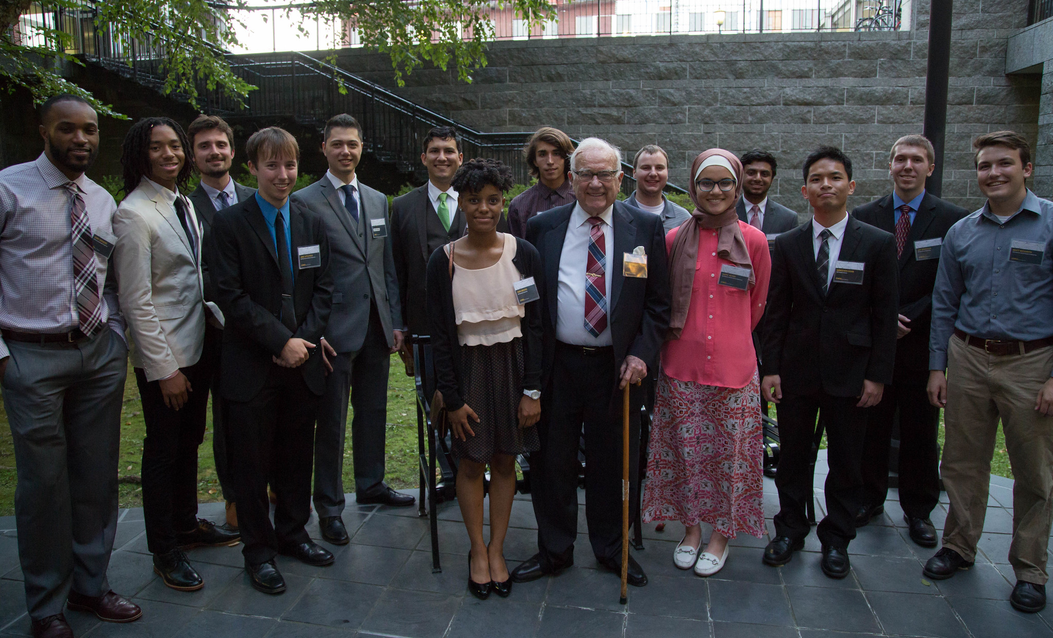 C. Kenneth Wright in 2017 with the first cohort of Wright Scholars.