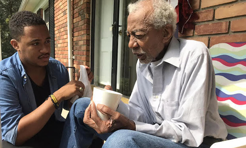Jordan Howard Thomas, left, with his grandfather, Howard Belton. (Courtesy of Jordan Howard Thomas)
