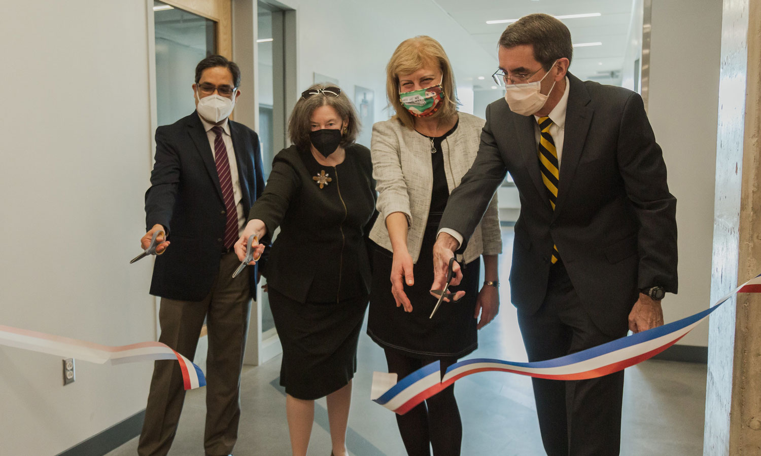 From left: P. Srirama Rao, Ph.D., Barbara D. Boyan, Ph.D., Ivelina Metcheva, Ph.D., MBA, Arthur L. Kellermann, M.D., M.P.H.