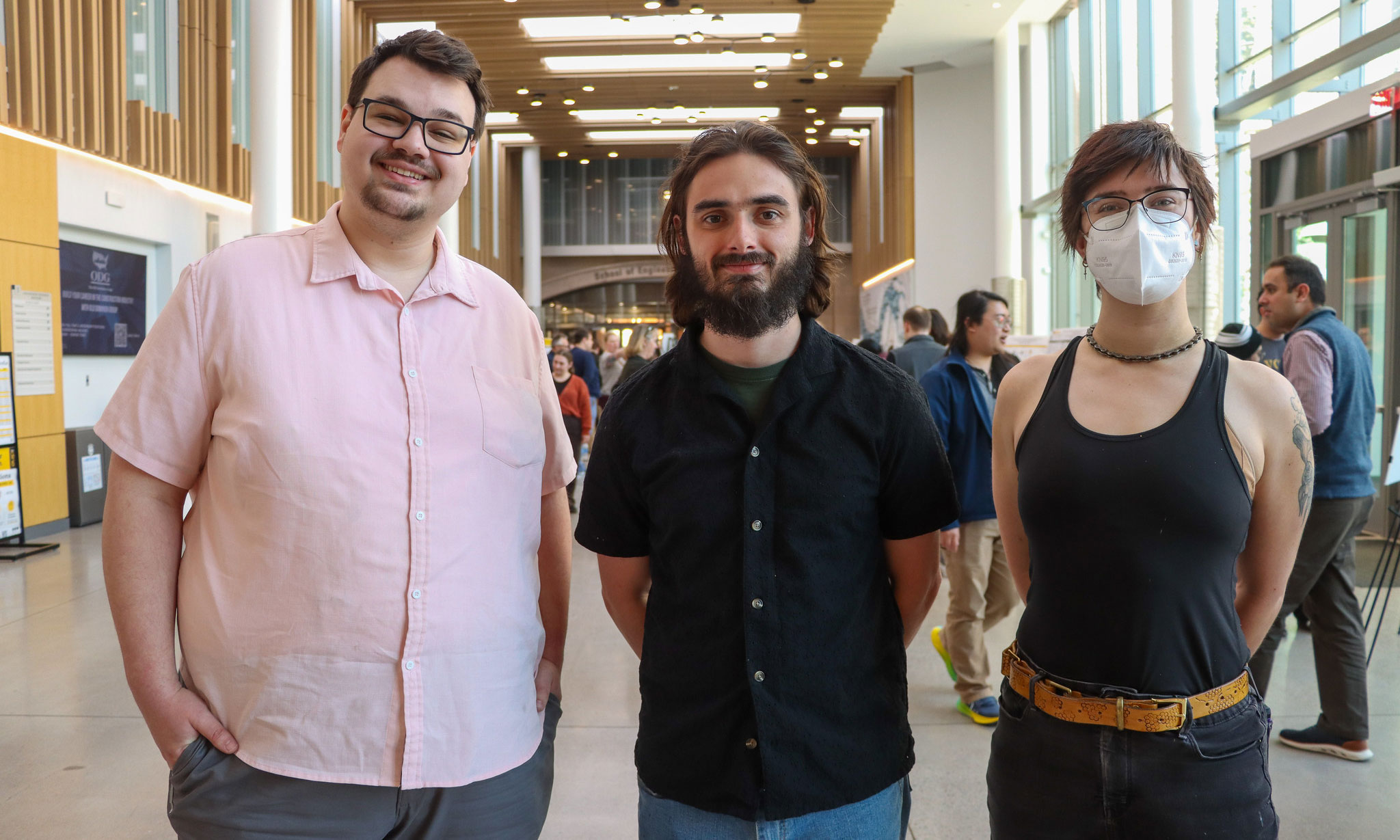 From left: Logan Schorr, David Bordenkircher and Leia Troop