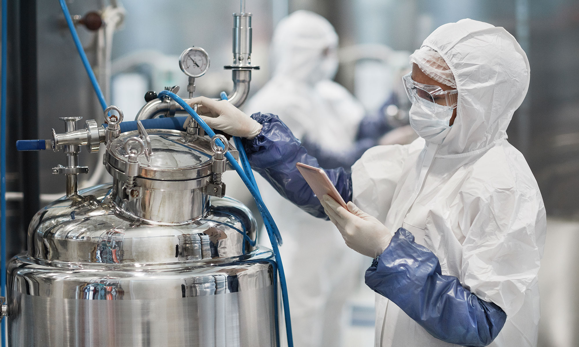 Chemical engineer working in a lab