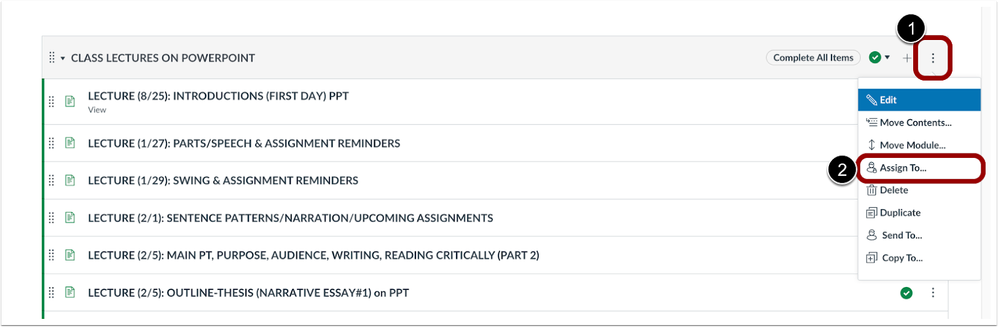 canvas submit an assignment for a student