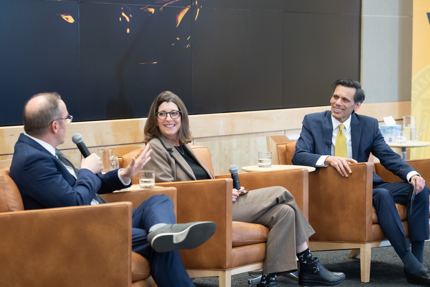 President Rao, Elaine Reeder, Ph.D., Director of Curriculum Development, and Assistant Professor of Philosophy Frank Faries, Ph.D.,