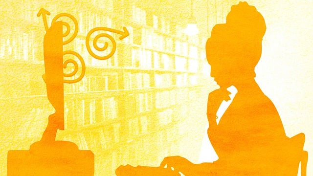 image of person looking at computer