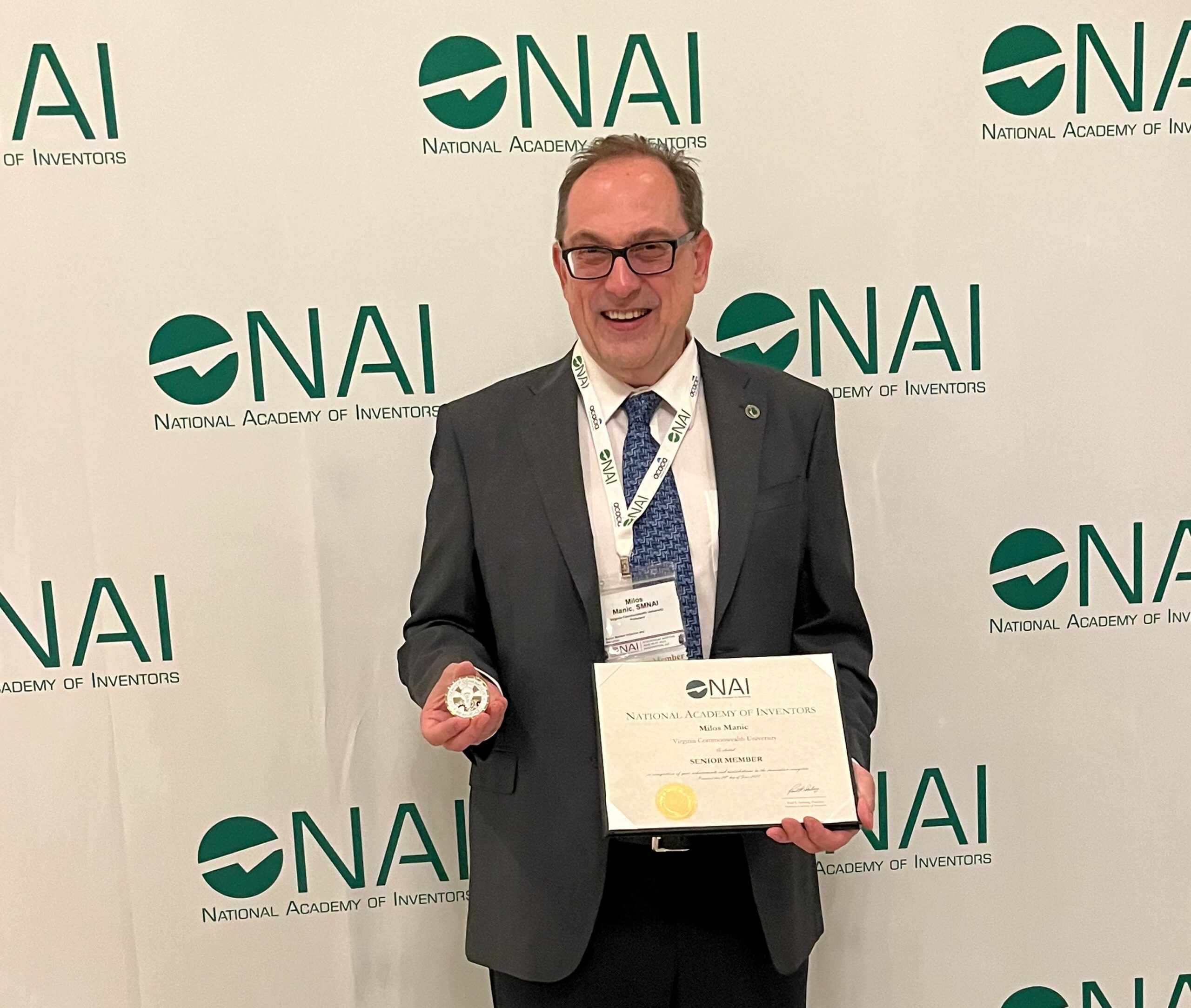 Prof. Milos Manic NAI Award