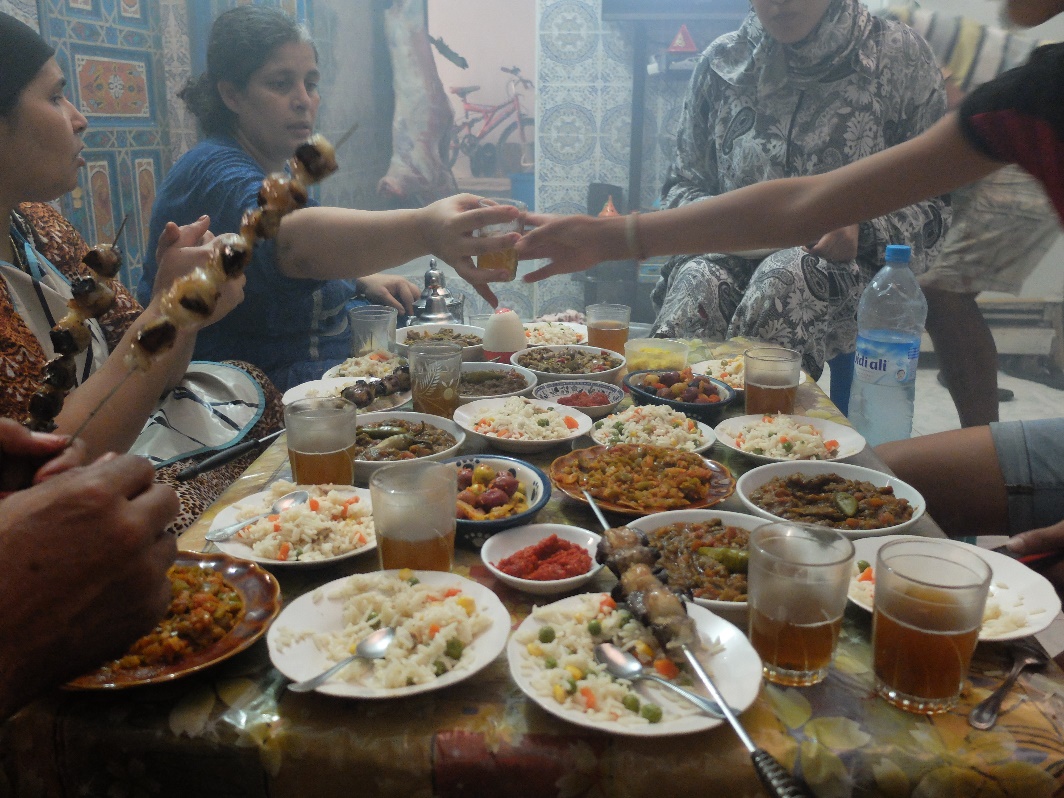 A really special meal for Eid Al Adha, after the sheep slaughter.