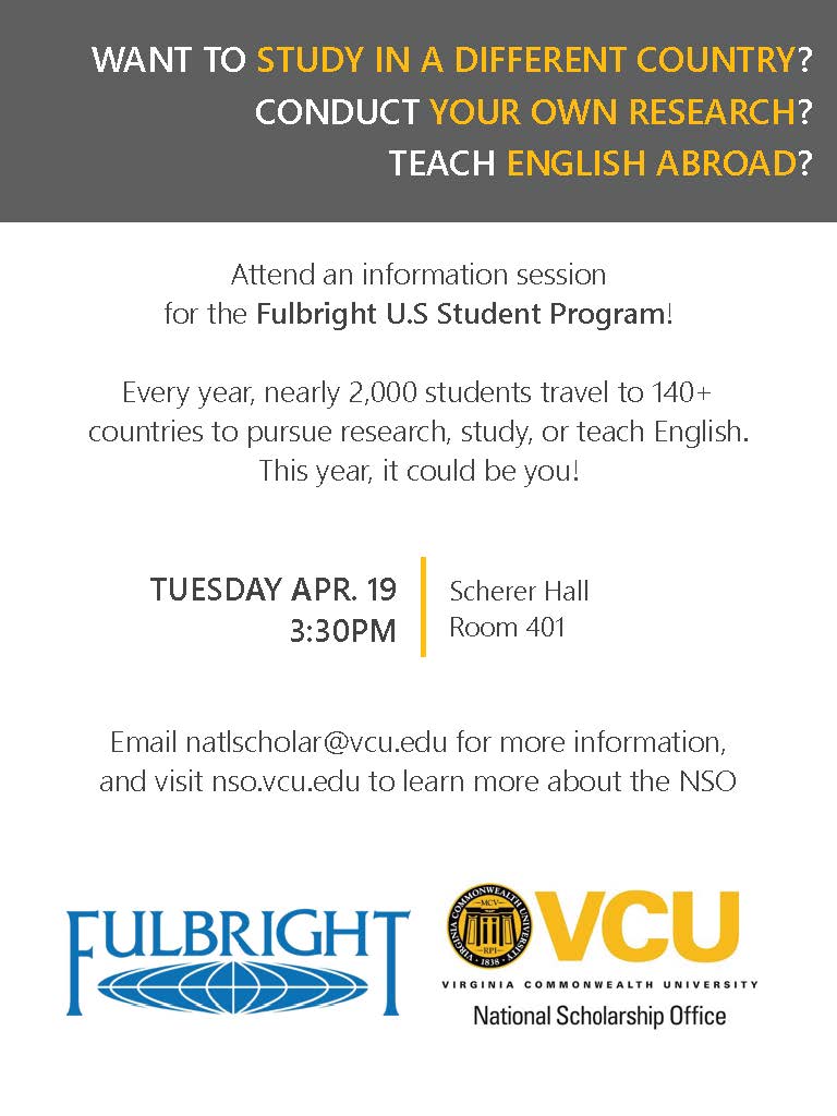 Fulbright Info Session - Wilder School