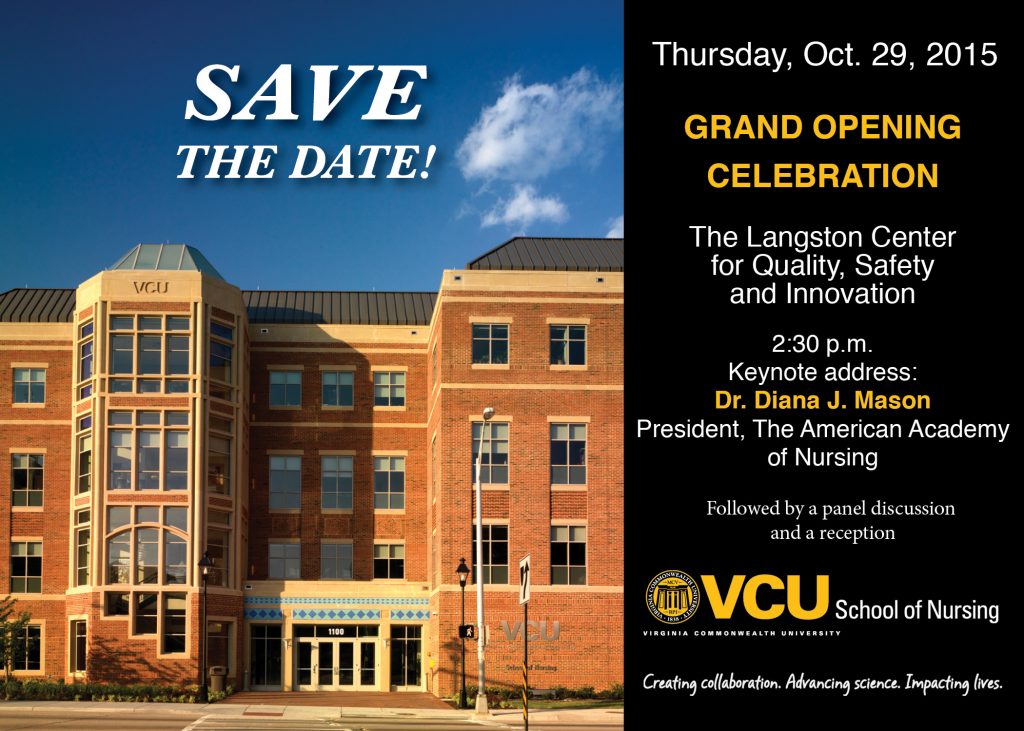 Save the date grand opening of the Langston Center for Quality