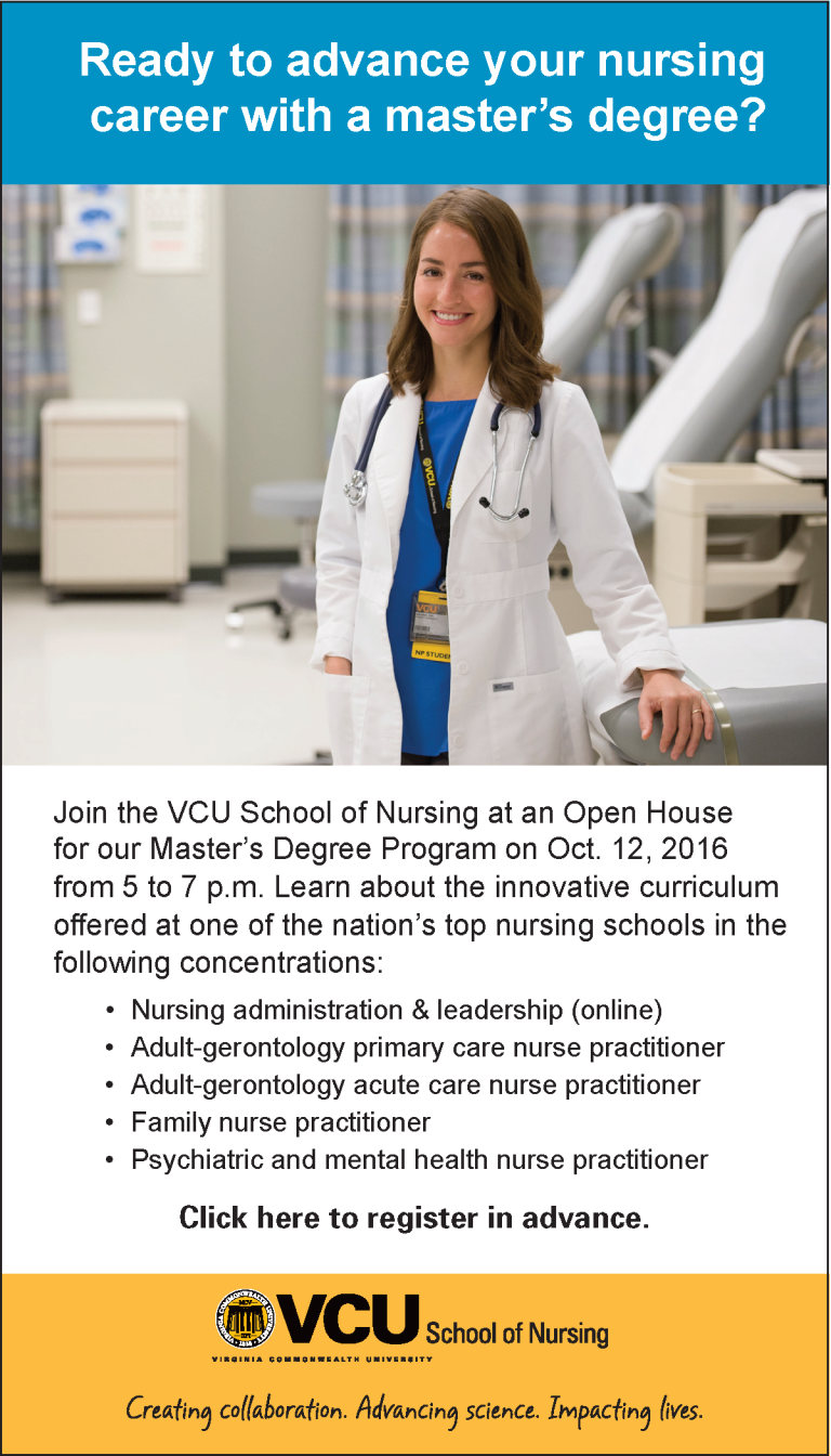 Master’s program open house Oct. 12 VCU Nursing