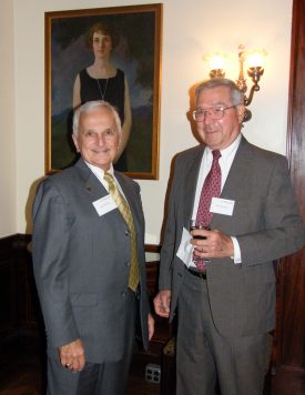 Then-Dean Victor Yanchick and Norman Hilliard at the 50th Anniversary Graduate Alumni Reunion