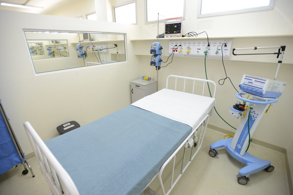 A hospital bed.