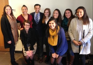 Dr. Rao with RamPantry students