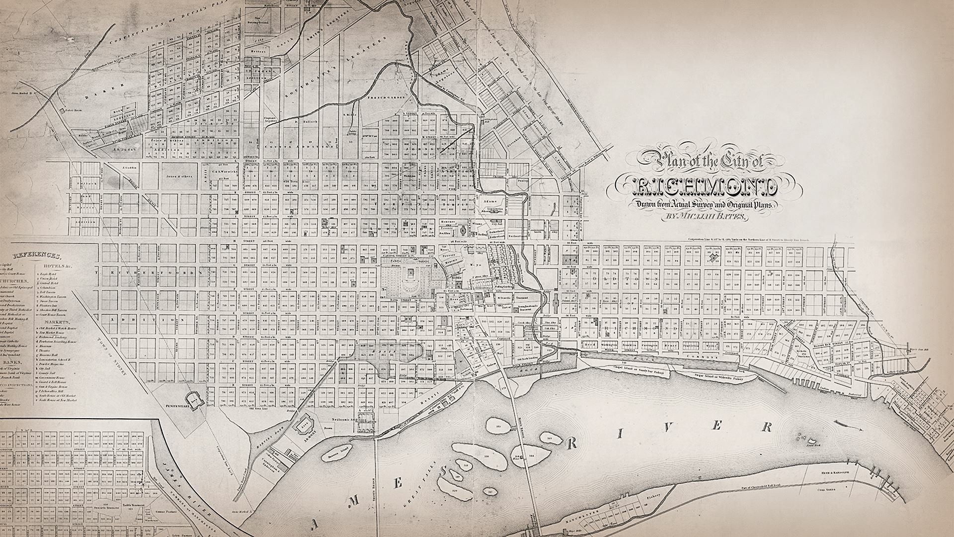 1800s era map of Richmond.