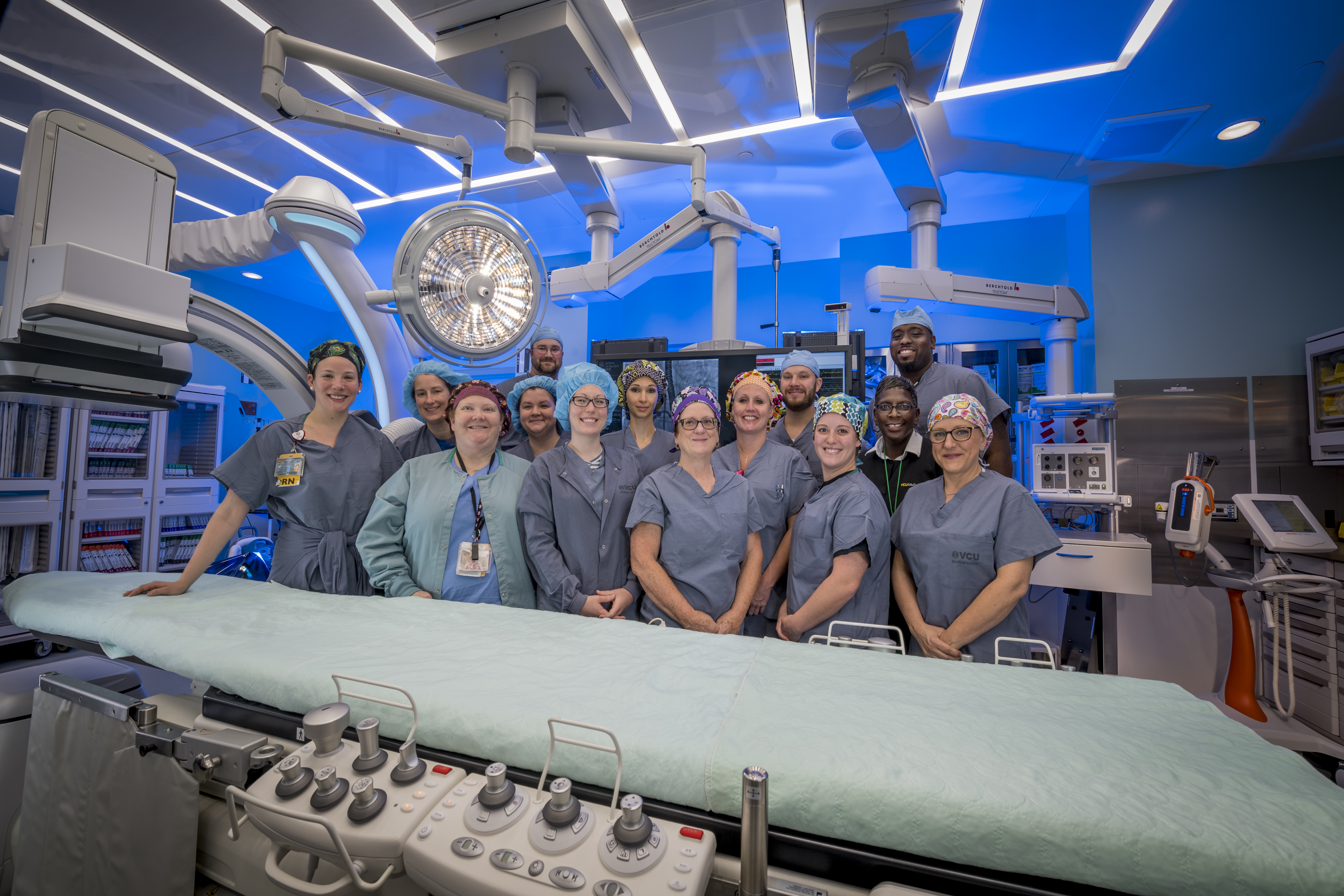Staff at the Cardiac Catheterization Laboratory, VCU Health Pauley Heart Center