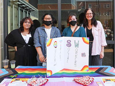 Officers of the Queer and Trans Social Workers at VCU student organization