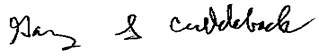 Gary S. Cuddeback signature