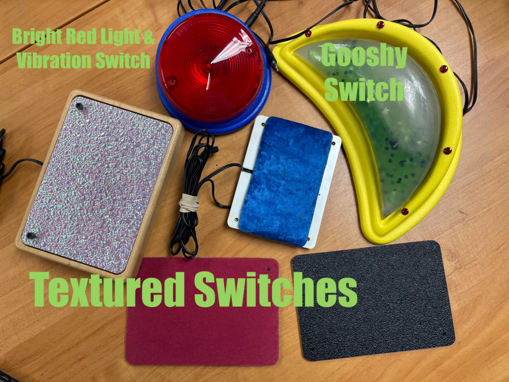 Assorted textured switches.