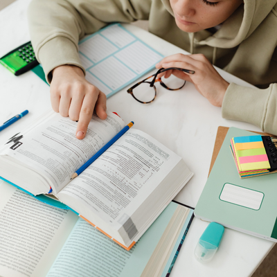 Image of a student doing homework