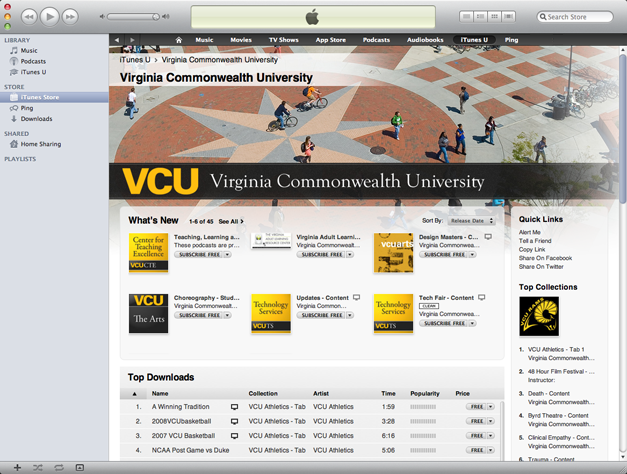 VCU in iTunes U