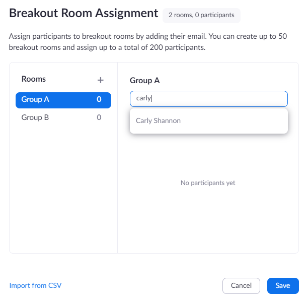 breakout room assignment zoom invalid format